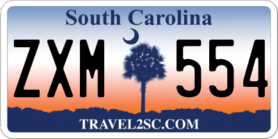 SC license plate ZXM554