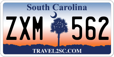 SC license plate ZXM562