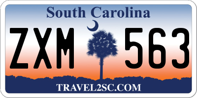 SC license plate ZXM563