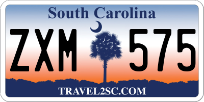 SC license plate ZXM575