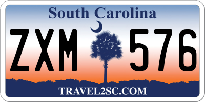 SC license plate ZXM576