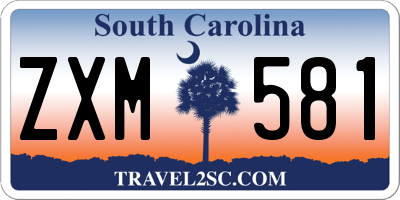 SC license plate ZXM581