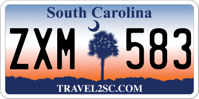 SC license plate ZXM583