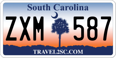 SC license plate ZXM587