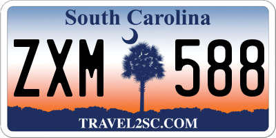 SC license plate ZXM588