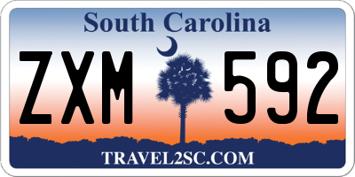 SC license plate ZXM592