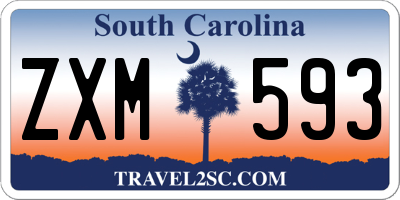 SC license plate ZXM593