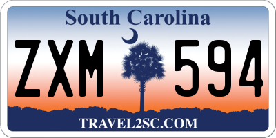 SC license plate ZXM594