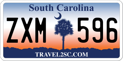 SC license plate ZXM596