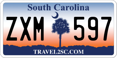 SC license plate ZXM597