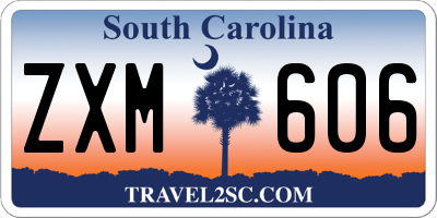 SC license plate ZXM606