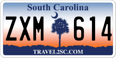 SC license plate ZXM614