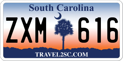 SC license plate ZXM616