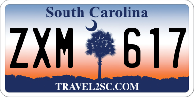 SC license plate ZXM617