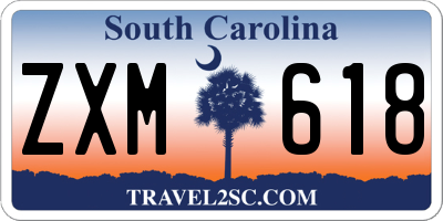 SC license plate ZXM618
