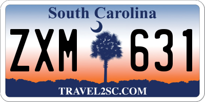 SC license plate ZXM631