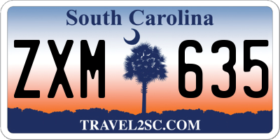 SC license plate ZXM635