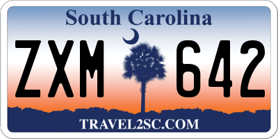SC license plate ZXM642
