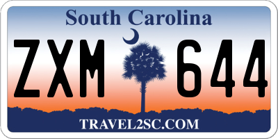 SC license plate ZXM644
