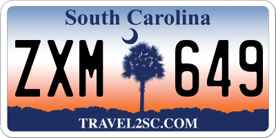 SC license plate ZXM649