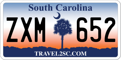 SC license plate ZXM652