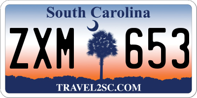 SC license plate ZXM653