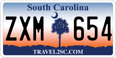 SC license plate ZXM654