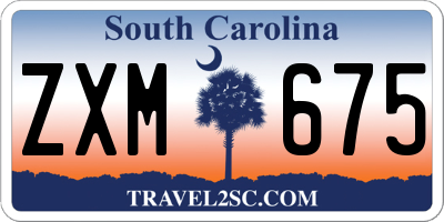 SC license plate ZXM675