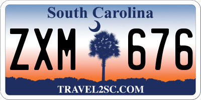 SC license plate ZXM676