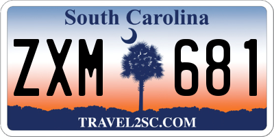 SC license plate ZXM681