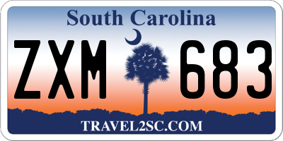 SC license plate ZXM683