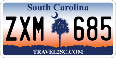SC license plate ZXM685