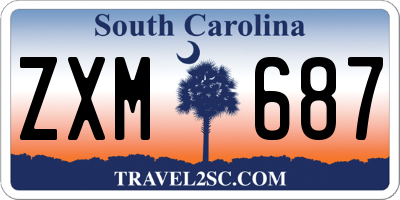 SC license plate ZXM687