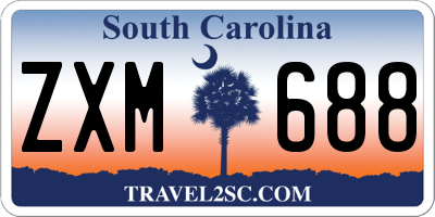 SC license plate ZXM688