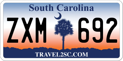 SC license plate ZXM692