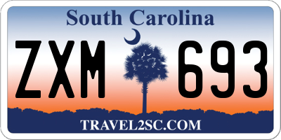 SC license plate ZXM693