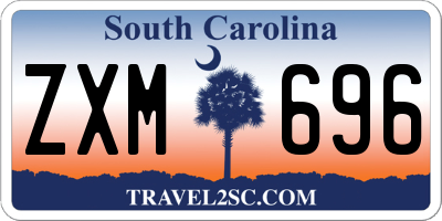SC license plate ZXM696
