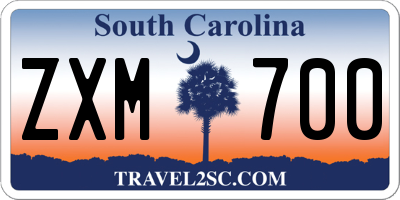 SC license plate ZXM700