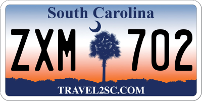 SC license plate ZXM702