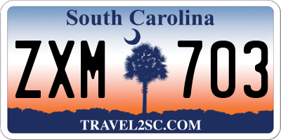 SC license plate ZXM703