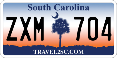 SC license plate ZXM704