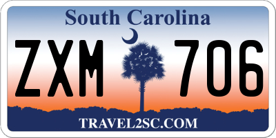 SC license plate ZXM706