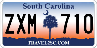 SC license plate ZXM710