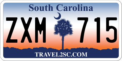 SC license plate ZXM715