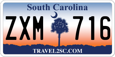 SC license plate ZXM716