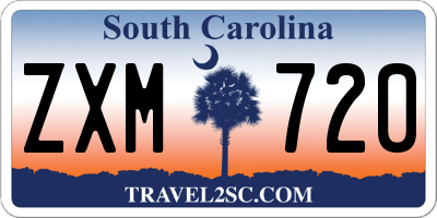 SC license plate ZXM720