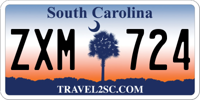 SC license plate ZXM724