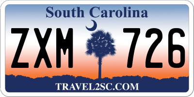 SC license plate ZXM726