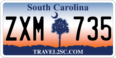 SC license plate ZXM735