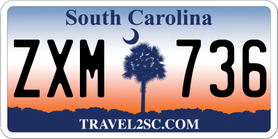 SC license plate ZXM736